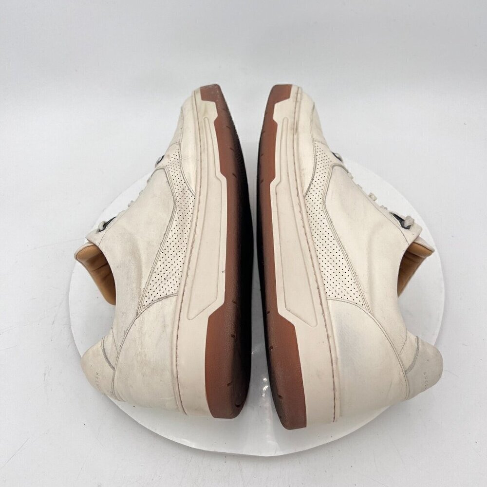 Duke & Dexter Men Size 10 Cream Ivory Perforated Leather Sneaker - Picture 9 of 16